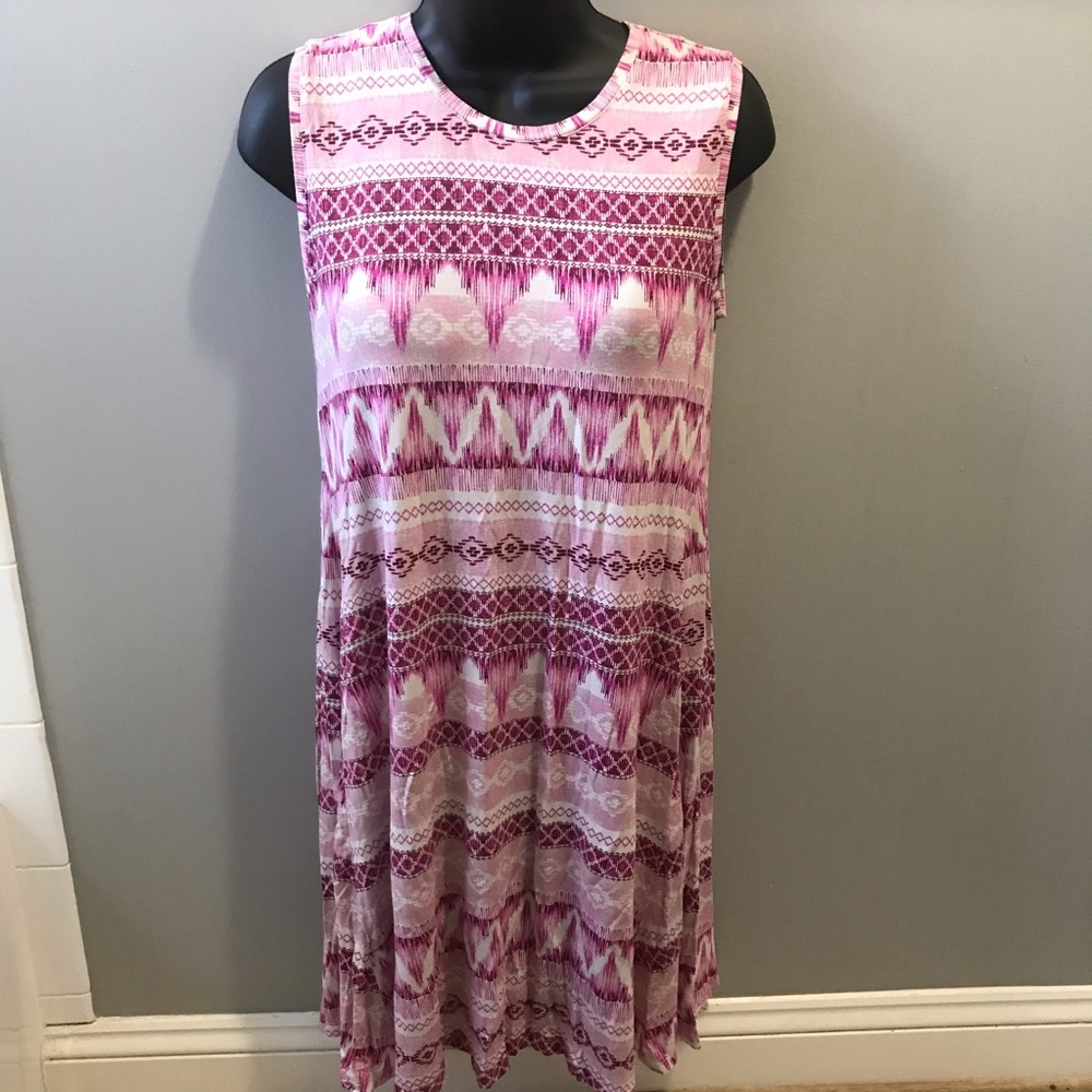 Pink and white dress